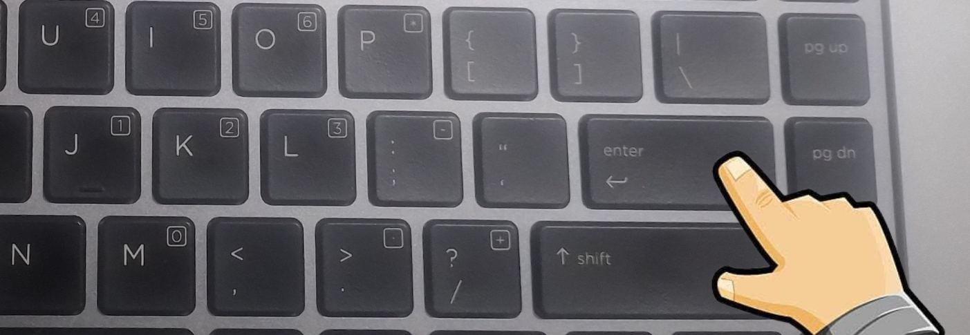 Press the Enter key